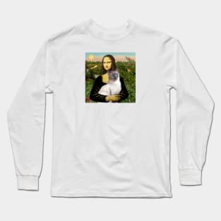 Mona Lisa's Blue Point Siamese Cat Long Sleeve T-Shirt